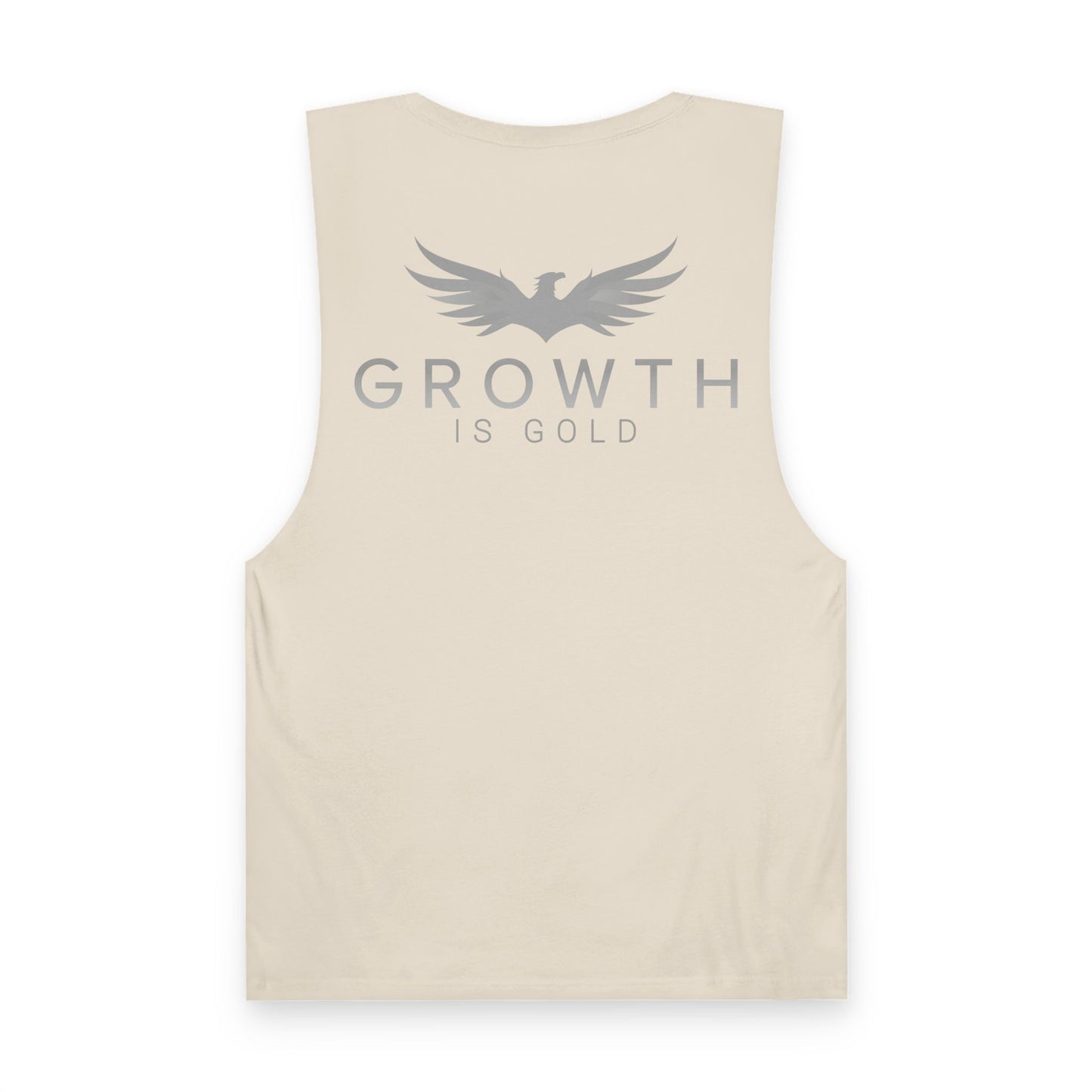 Unisex Growth is Gold Tank - Inspirational Activewear, Motivational Workout Top, Fitness Gift, Summer Apparel, Gym Wear