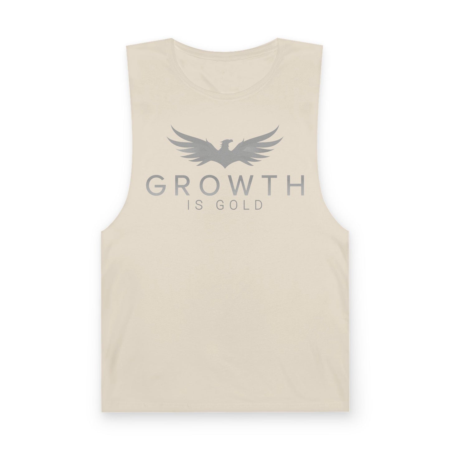 Unisex Growth is Gold Tank - Inspirational Activewear, Motivational Workout Top, Fitness Gift, Summer Apparel, Gym Wear