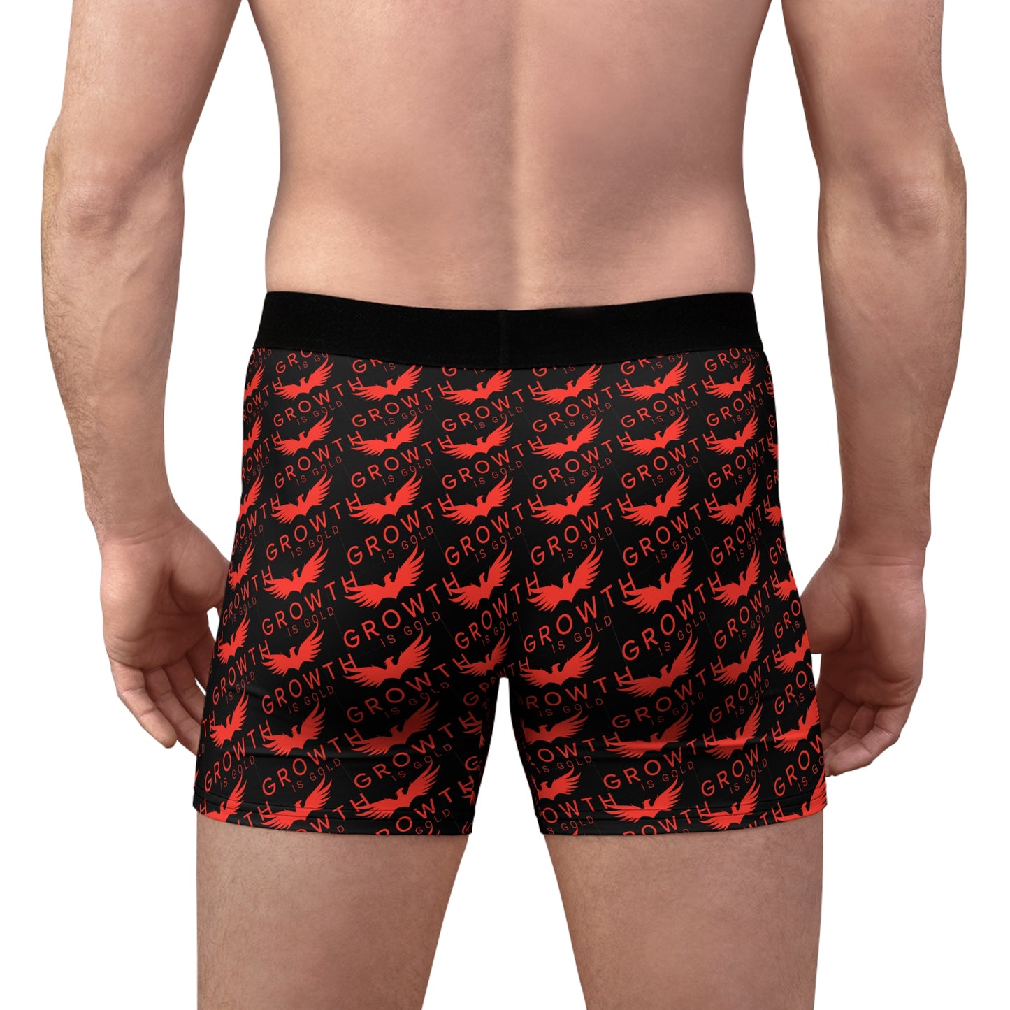 Grow Your Confidence Men's Boxer Briefs, Funny Underwear, Gift for Him, Colorful AOP Design, Comfortable Everyday Wear, Unique Men's Fashion