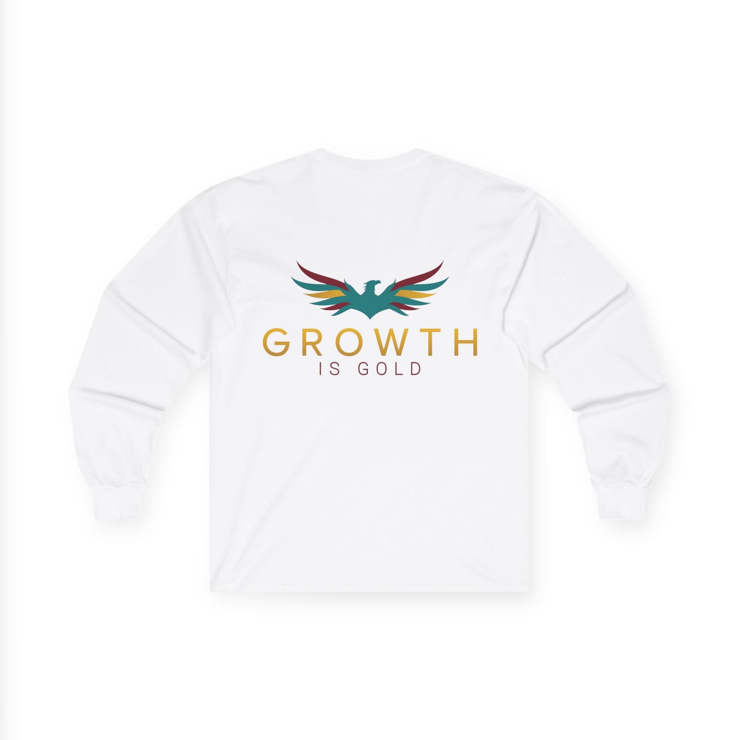 Inspirational Long Sleeve Tee, Growth Is Gold Shirt, Unisex Motivational Tee, Gift for Transformation, Positive Vibes Apparel