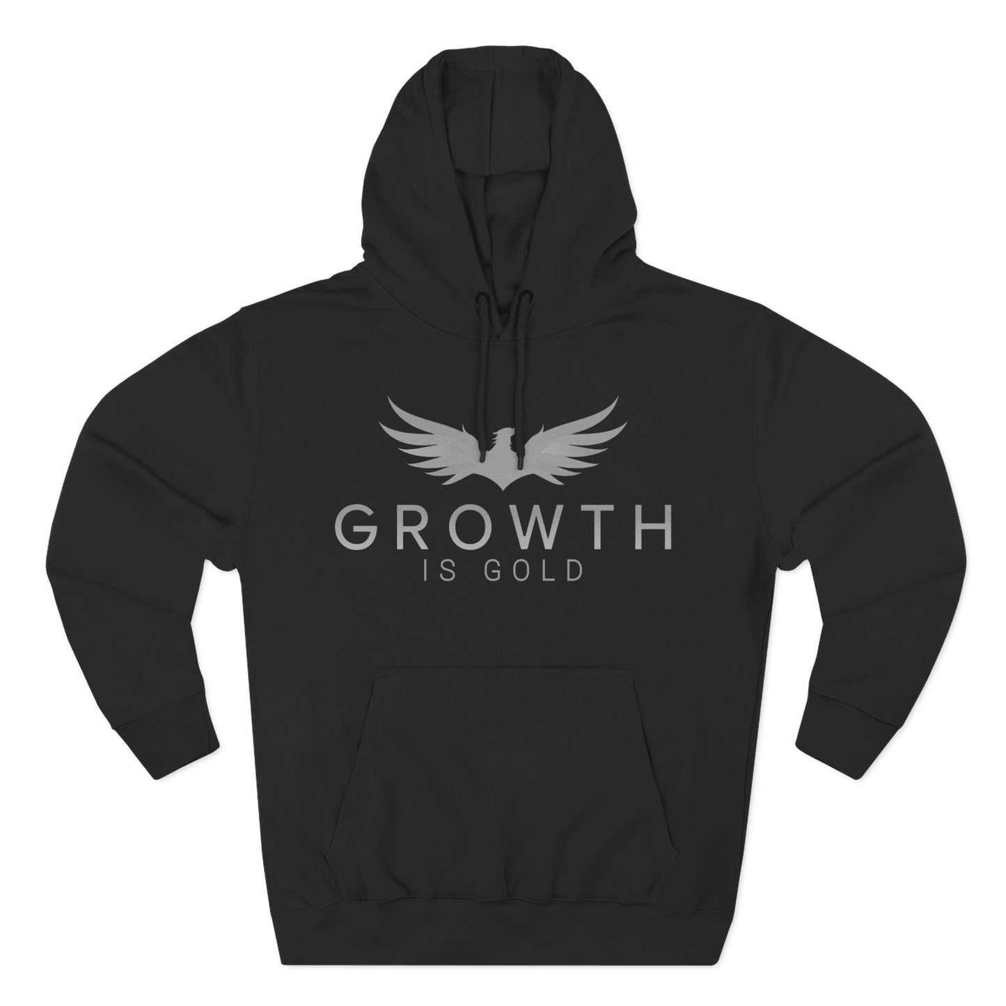 Inspirational Fleece Hoodie - Growth is Gold, Cozy Apparel, Motivational Gift, Unisex Clothing, Perfect for Any Occasion