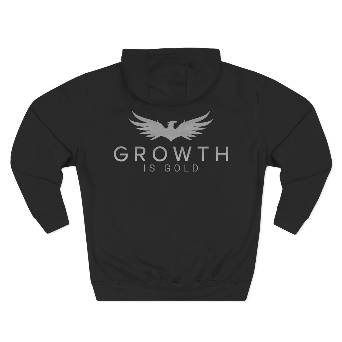 Inspirational Fleece Hoodie - Growth is Gold, Cozy Apparel, Motivational Gift, Unisex Clothing, Perfect for Any Occasion