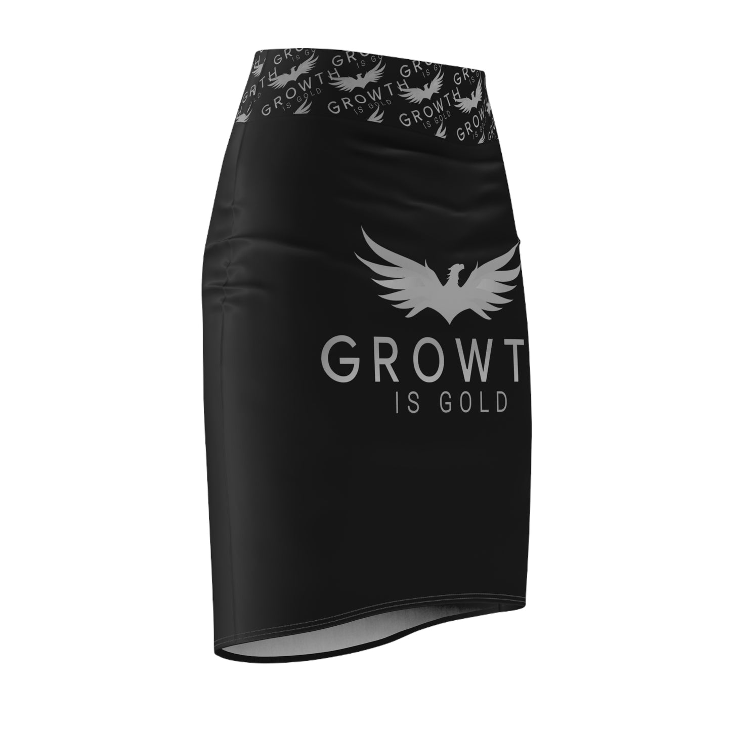 Empowering Women's Pencil Skirt - Stylish, Motivational Skirt for Work, Events, Daily Wear, Fitness, Growth Mindset