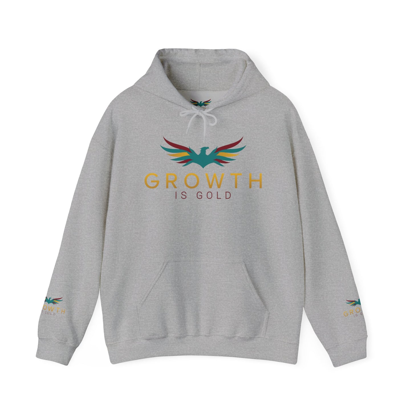Growth is Gold classic Unisex Hooded Sweatshirt | Colorful Inspirational Hoodie for Motivation, Gift for Friends, Cozy Apparel, Casual Wear