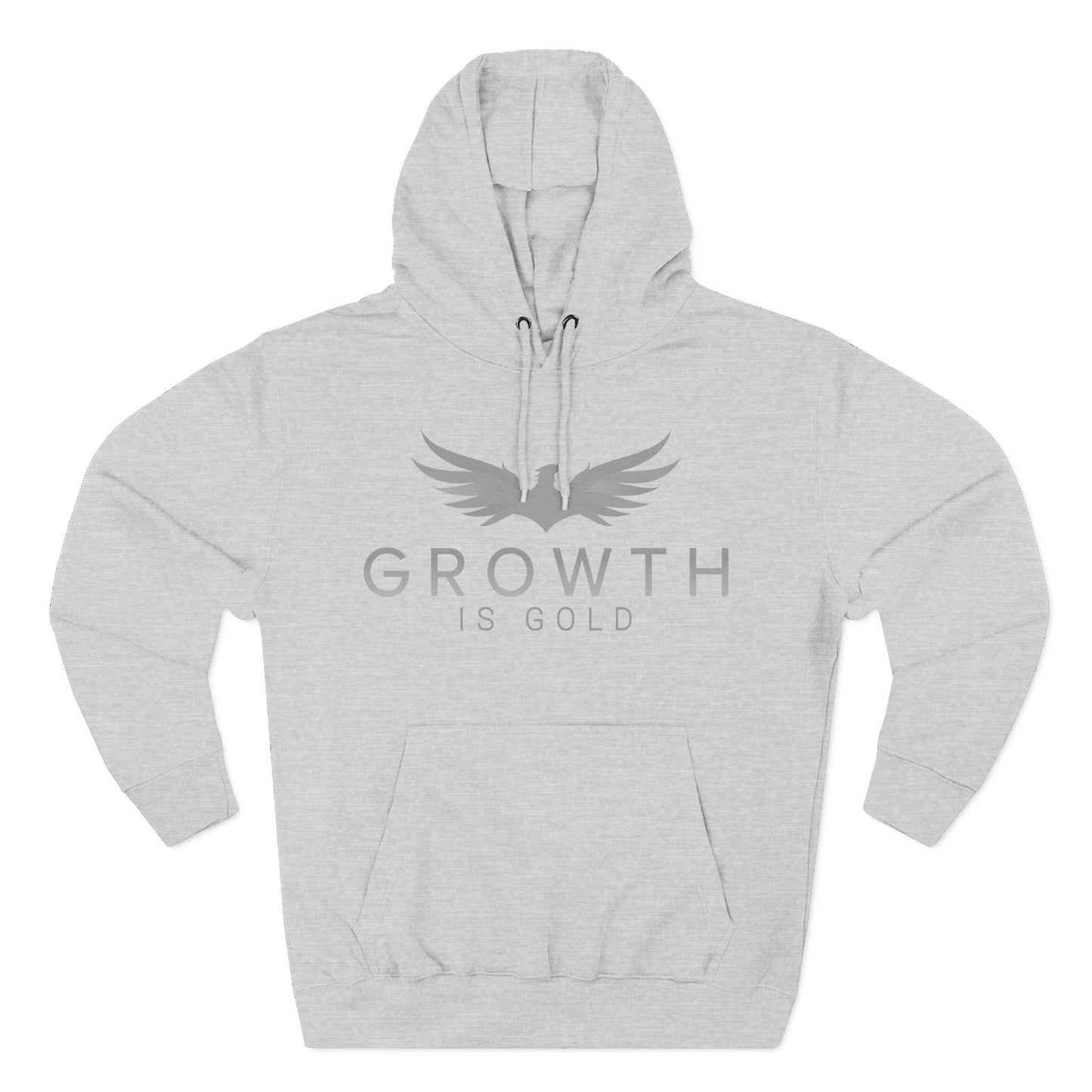 Inspirational Fleece Hoodie - Growth is Gold, Cozy Apparel, Motivational Gift, Unisex Clothing, Perfect for Any Occasion