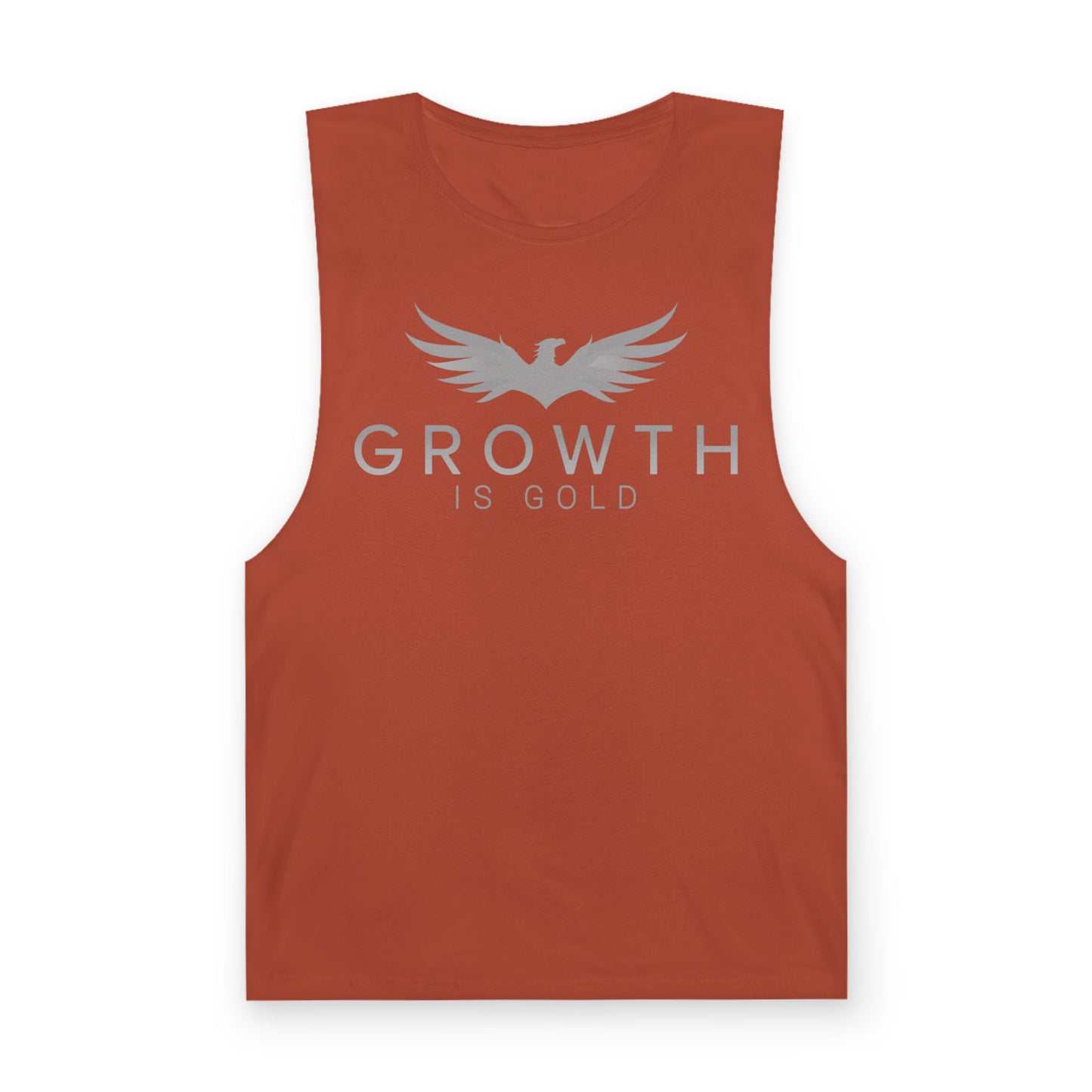 Unisex Growth is Gold Tank - Inspirational Activewear, Motivational Workout Top, Fitness Gift, Summer Apparel, Gym Wear