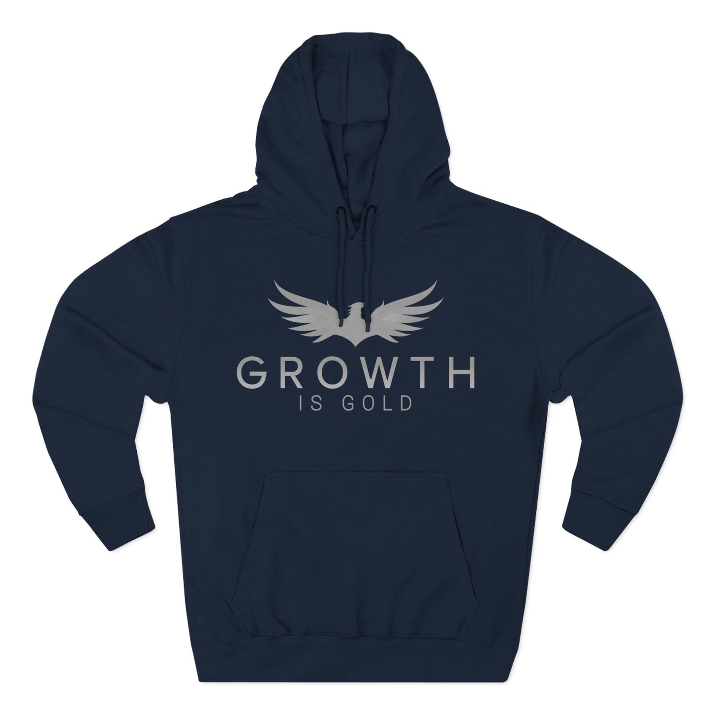 Inspirational Fleece Hoodie - Growth is Gold, Cozy Apparel, Motivational Gift, Unisex Clothing, Perfect for Any Occasion