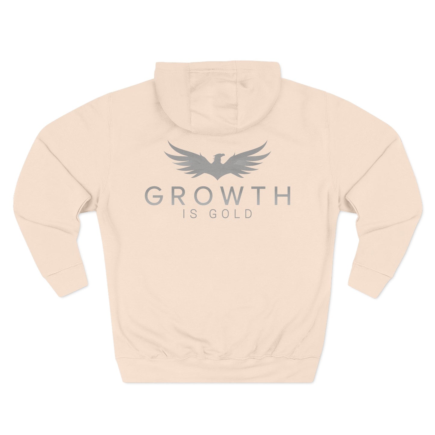 Inspirational Fleece Hoodie - Growth is Gold, Cozy Apparel, Motivational Gift, Unisex Clothing, Perfect for Any Occasion