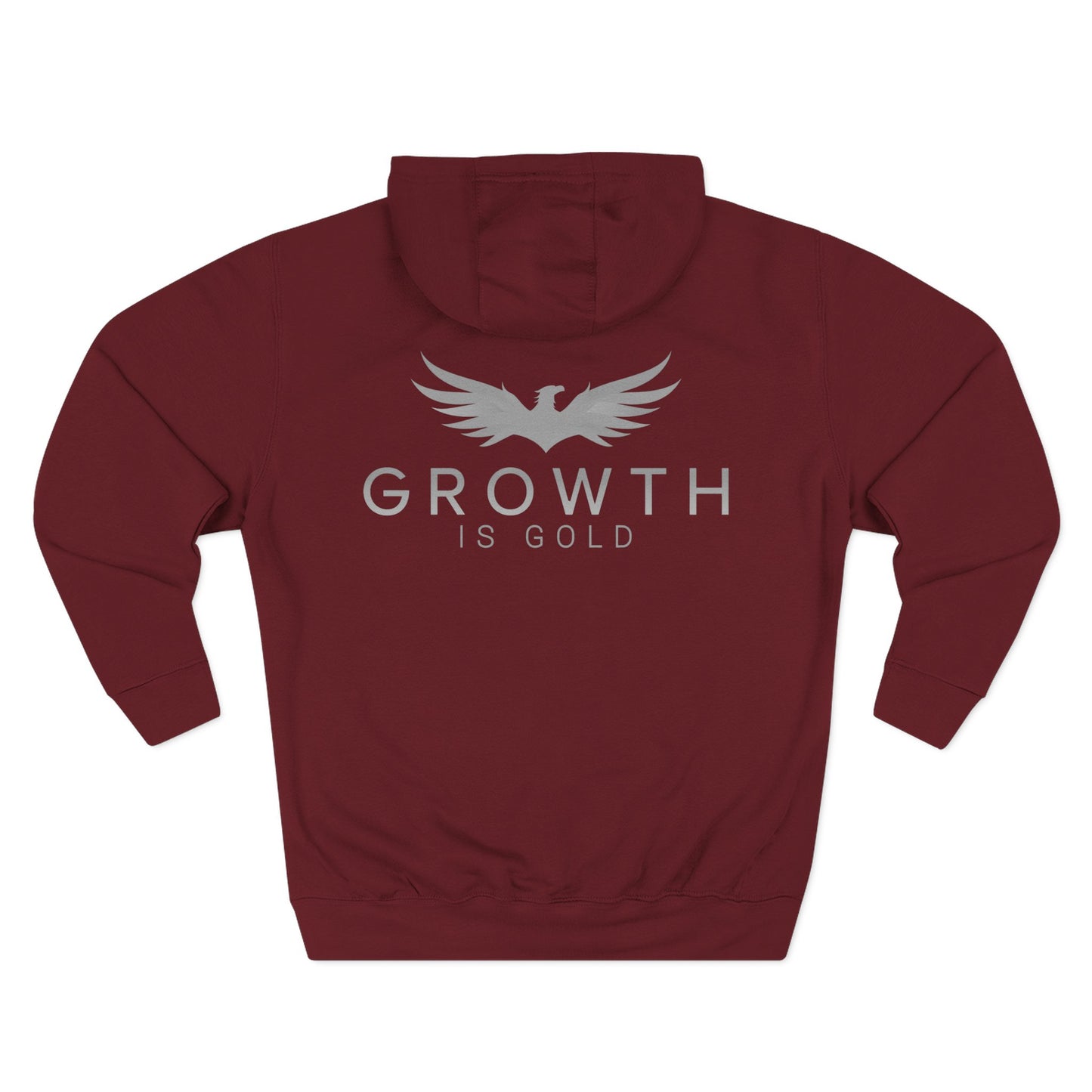 Inspirational Fleece Hoodie - Growth is Gold, Cozy Apparel, Motivational Gift, Unisex Clothing, Perfect for Any Occasion