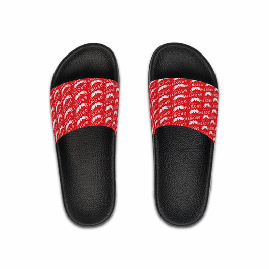 Growth is Gold Men's Slide Sandals - Comfortable Casual Footwear for Summer, Pool Days, Beach Trips, and Everyday Wear