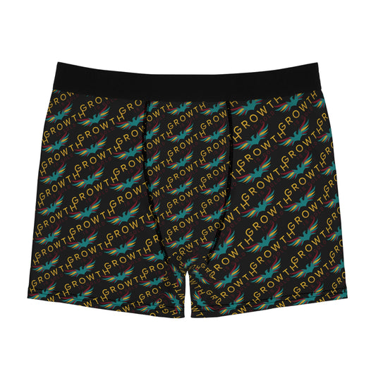Growth is gold Confidence Men's Boxer Briefs, Gift for Him, phoenix Design, Comfortable Everyday Wear, Unique Men's Fashion