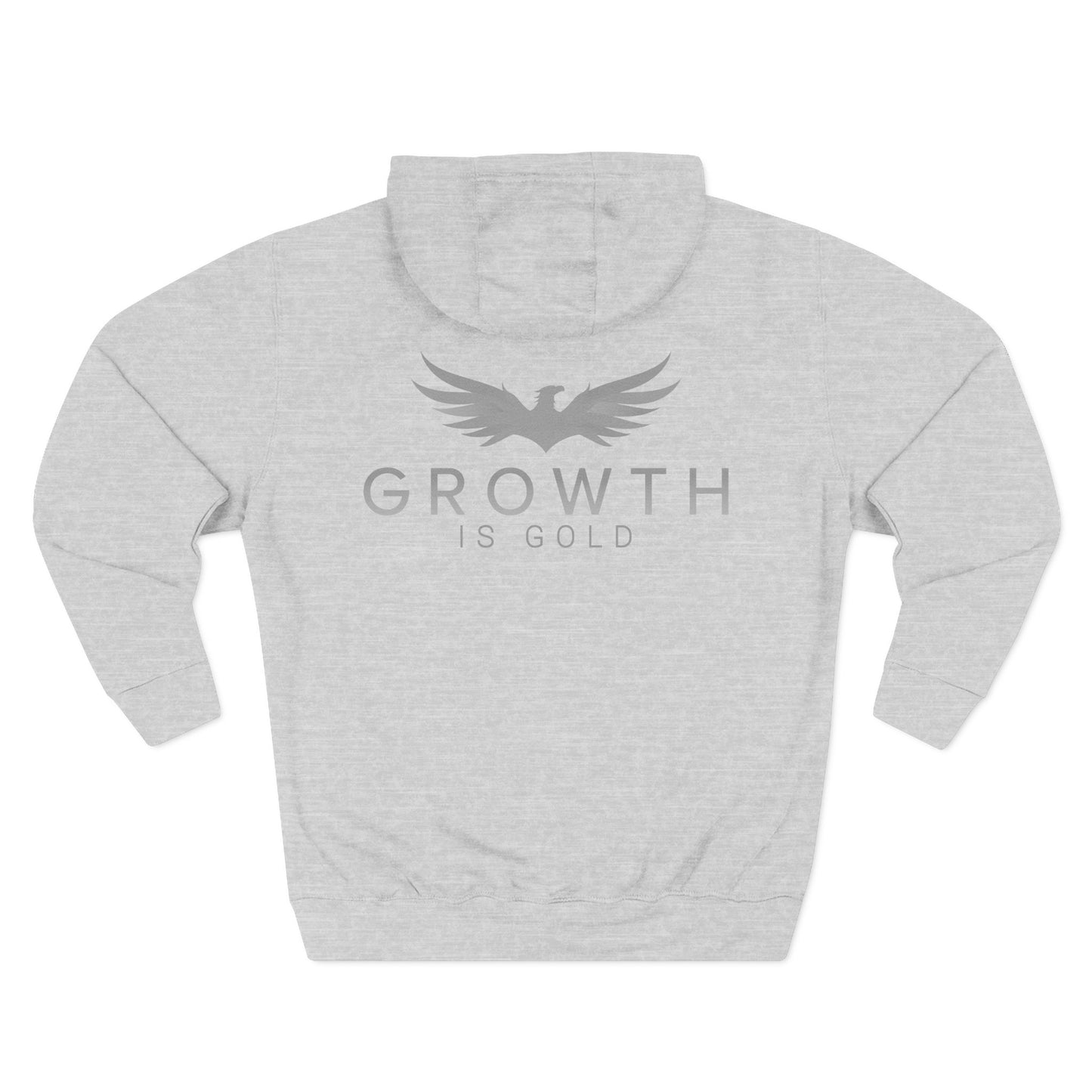 Inspirational Fleece Hoodie - Growth is Gold, Cozy Apparel, Motivational Gift, Unisex Clothing, Perfect for Any Occasion