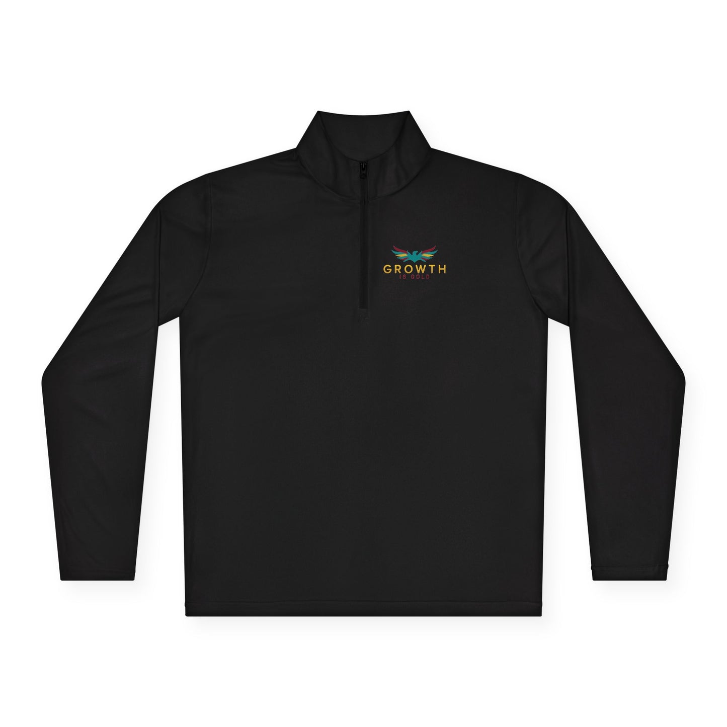 Growth is Gold Unisex Quarter-Zip Pullover - Stylish Activewear for Growth Mindset Enthusiasts, Perfect for Everyday Wear, Gifts, Motivation