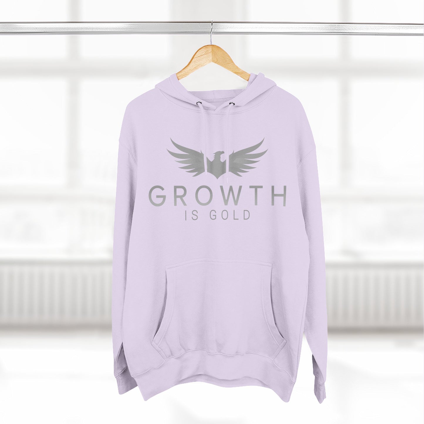 Inspirational Fleece Hoodie - Growth is Gold, Cozy Apparel, Motivational Gift, Unisex Clothing, Perfect for Any Occasion