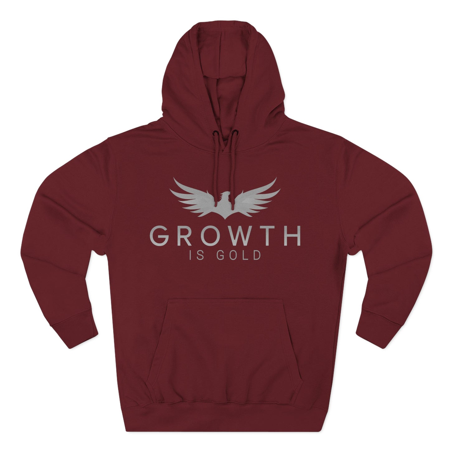 Inspirational Fleece Hoodie - Growth is Gold, Cozy Apparel, Motivational Gift, Unisex Clothing, Perfect for Any Occasion