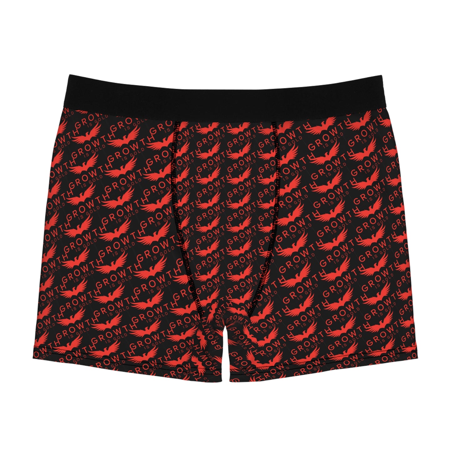 Grow Your Confidence Men's Boxer Briefs, Funny Underwear, Gift for Him, Colorful AOP Design, Comfortable Everyday Wear, Unique Men's Fashion