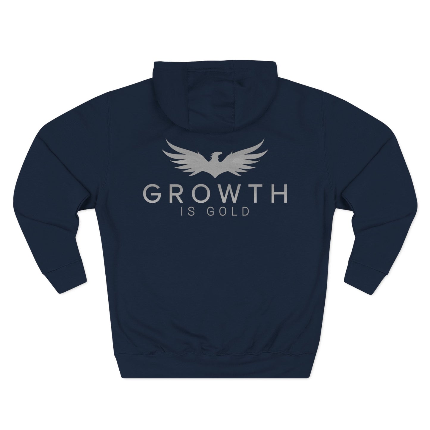 Inspirational Fleece Hoodie - Growth is Gold, Cozy Apparel, Motivational Gift, Unisex Clothing, Perfect for Any Occasion