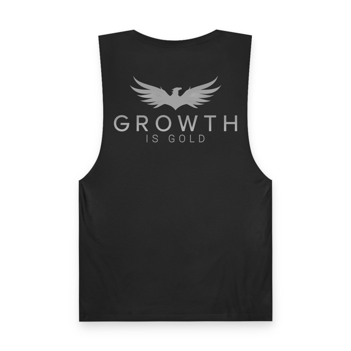 Unisex Growth is Gold Tank - Inspirational Activewear, Motivational Workout Top, Fitness Gift, Summer Apparel, Gym Wear
