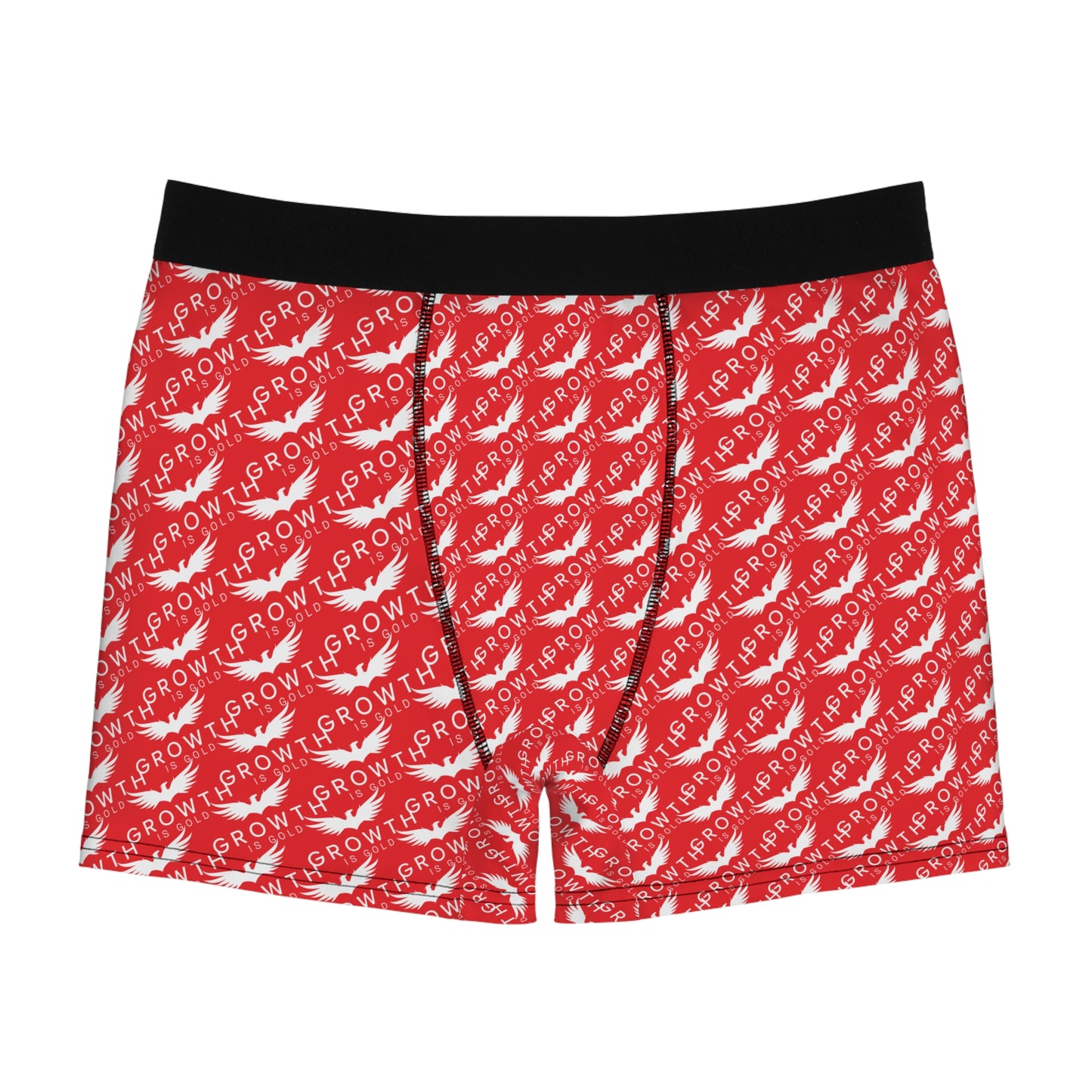 Grow Your Confidence Men's Boxer Briefs, Funny Underwear, Gift for Him, Colorful AOP Design, Comfortable Everyday Wear, Unique Men's Fashion