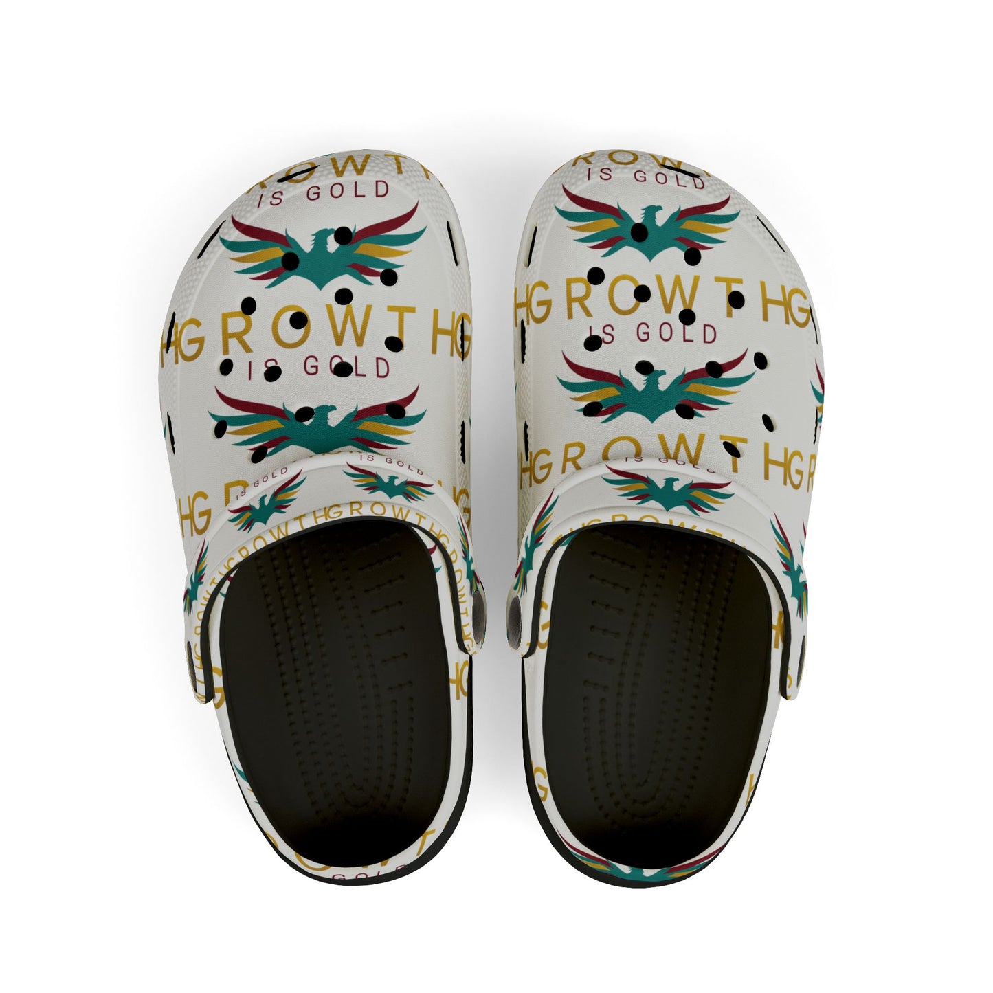 Growth Is Gold Vibrant Kids' Clogs - Stylish EVA Foam Shoes, Fun Playtime Footwear, Perfect for Summer Adventures, Casual Daily Wear, Birthday Gifts, [...]