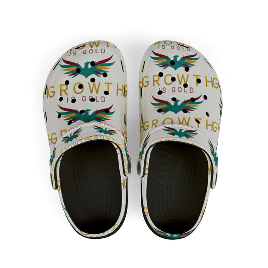 Growth Is Gold Vibrant Kids' Clogs - Stylish EVA Foam Shoes, Fun Playtime Footwear, Perfect for Summer Adventures, Casual Daily Wear, Birthday Gifts, [...]