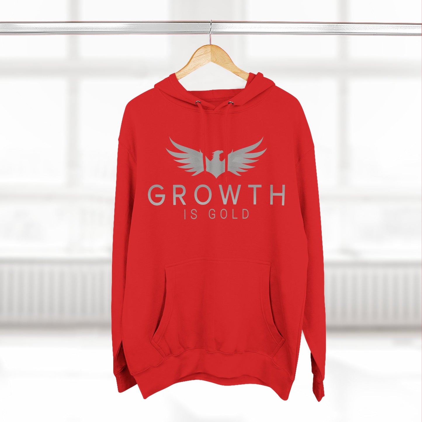 Inspirational Fleece Hoodie - Growth is Gold, Cozy Apparel, Motivational Gift, Unisex Clothing, Perfect for Any Occasion