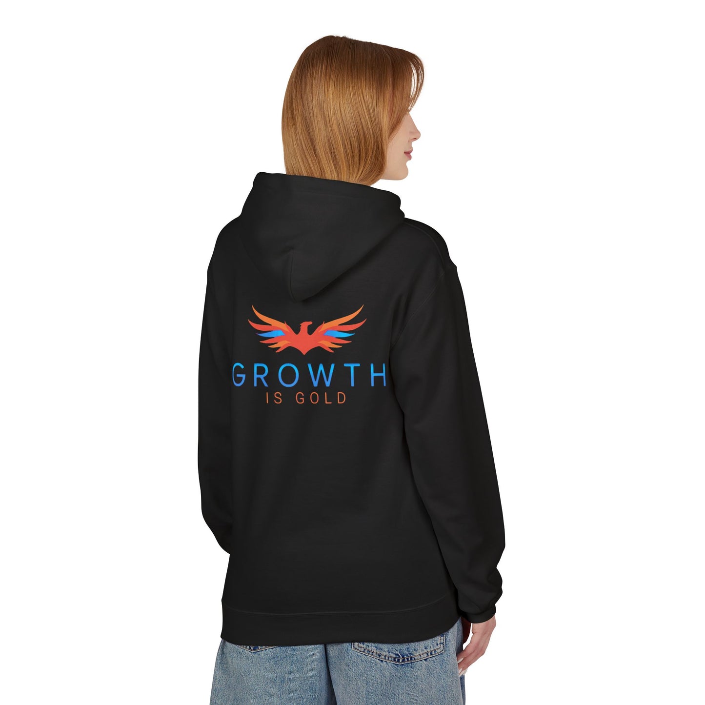 Growth Is Bold Hoodie — Inspirational Phoenix Graphic Hoodie