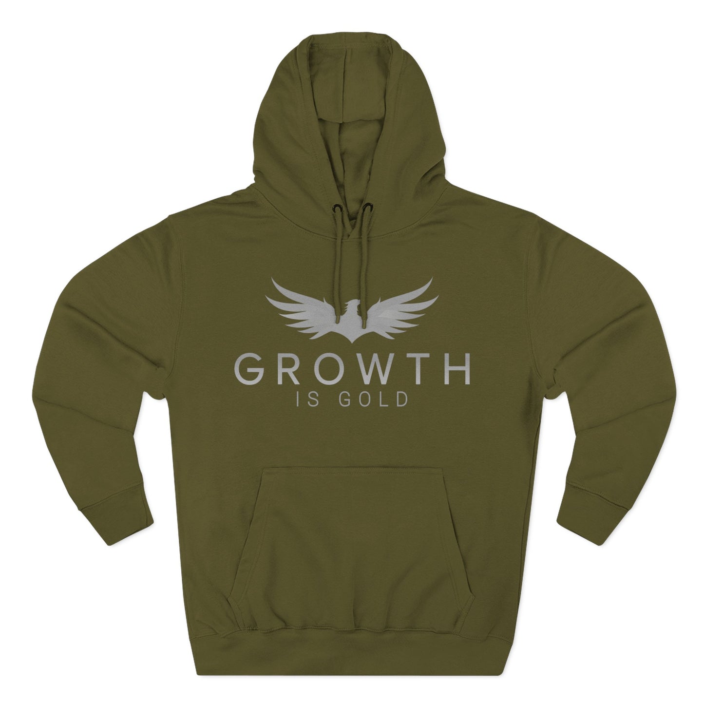 Inspirational Fleece Hoodie - Growth is Gold, Cozy Apparel, Motivational Gift, Unisex Clothing, Perfect for Any Occasion