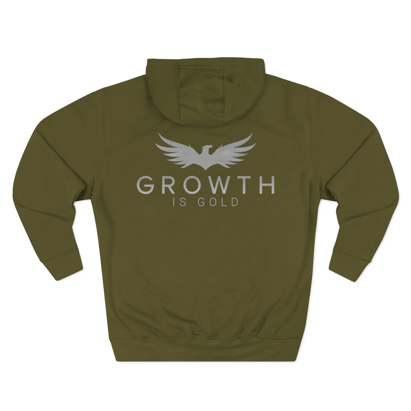 Inspirational Fleece Hoodie - Growth is Gold, Cozy Apparel, Motivational Gift, Unisex Clothing, Perfect for Any Occasion