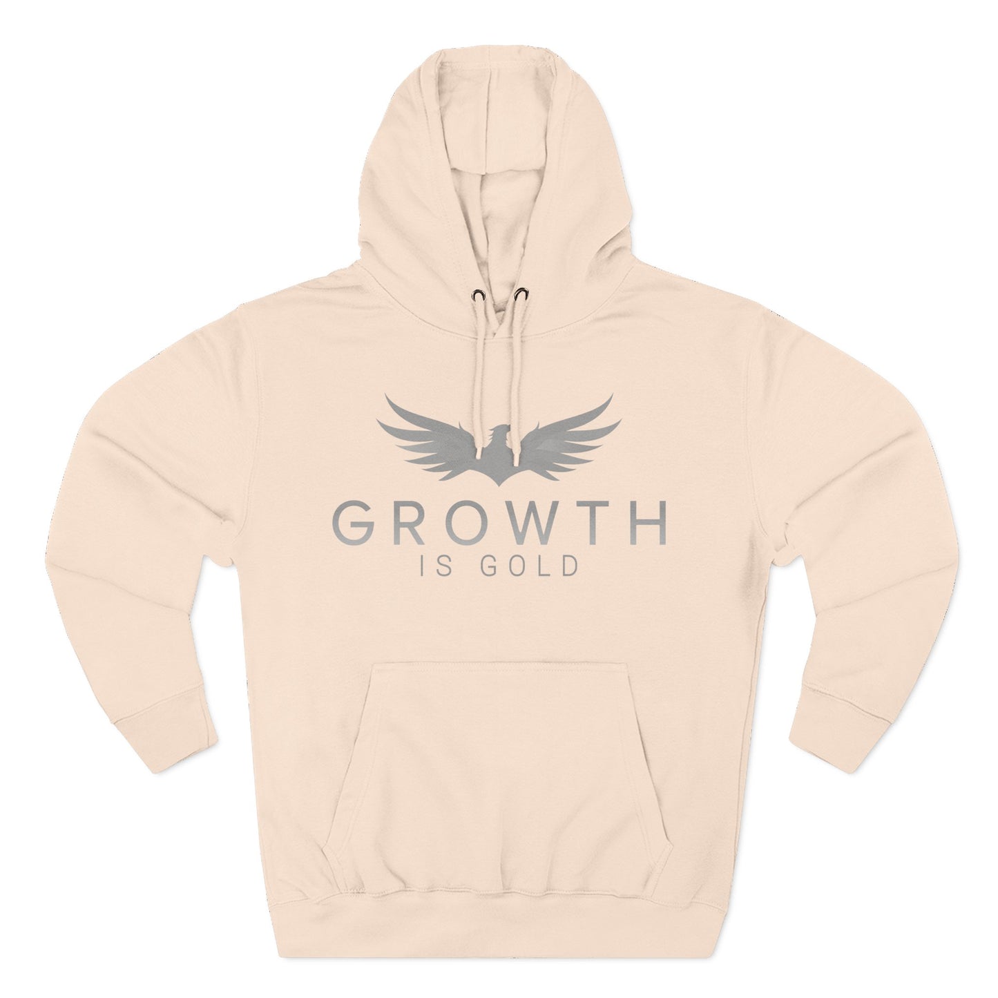 Inspirational Fleece Hoodie - Growth is Gold, Cozy Apparel, Motivational Gift, Unisex Clothing, Perfect for Any Occasion