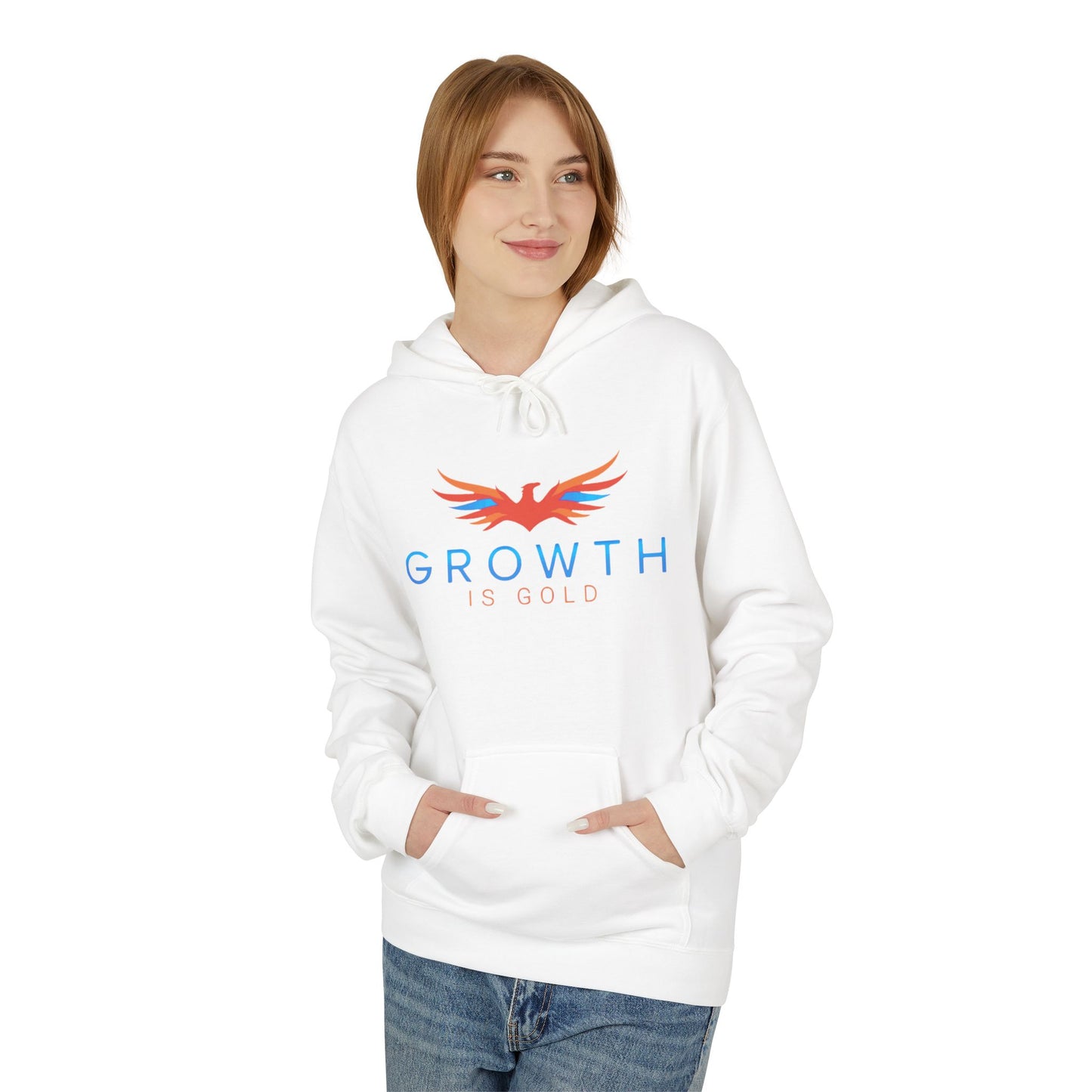 Growth Is Bold Hoodie — Inspirational Phoenix Graphic Hoodie