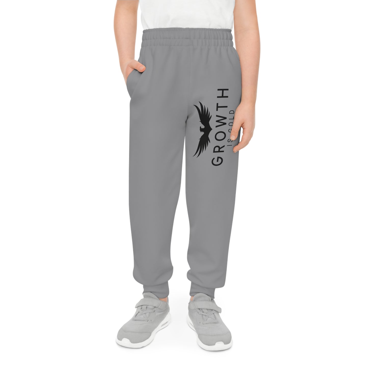 Growth is Gold Joggers - Vibrant Purple Sweatpants for Active Kids, Gifts for Sports, Relaxation & Trendy Style, Cozy Apparel