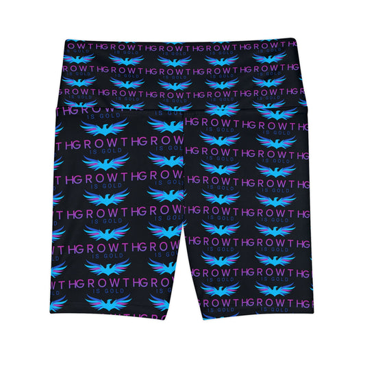 Growth Is Gold Women's Workout Shorts, Athletic Shorts, Fitness Apparel, Gym Shorts, Activewear, Trendy Exercise Gear