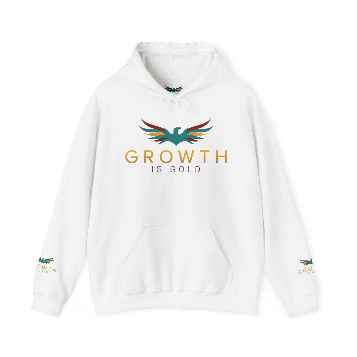 Growth is Gold classic Unisex Hooded Sweatshirt | Colorful Inspirational Hoodie for Motivation, Gift for Friends, Cozy Apparel, Casual Wear