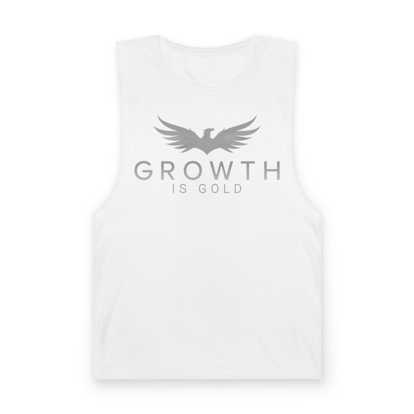 Unisex Growth is Gold Tank - Inspirational Activewear, Motivational Workout Top, Fitness Gift, Summer Apparel, Gym Wear