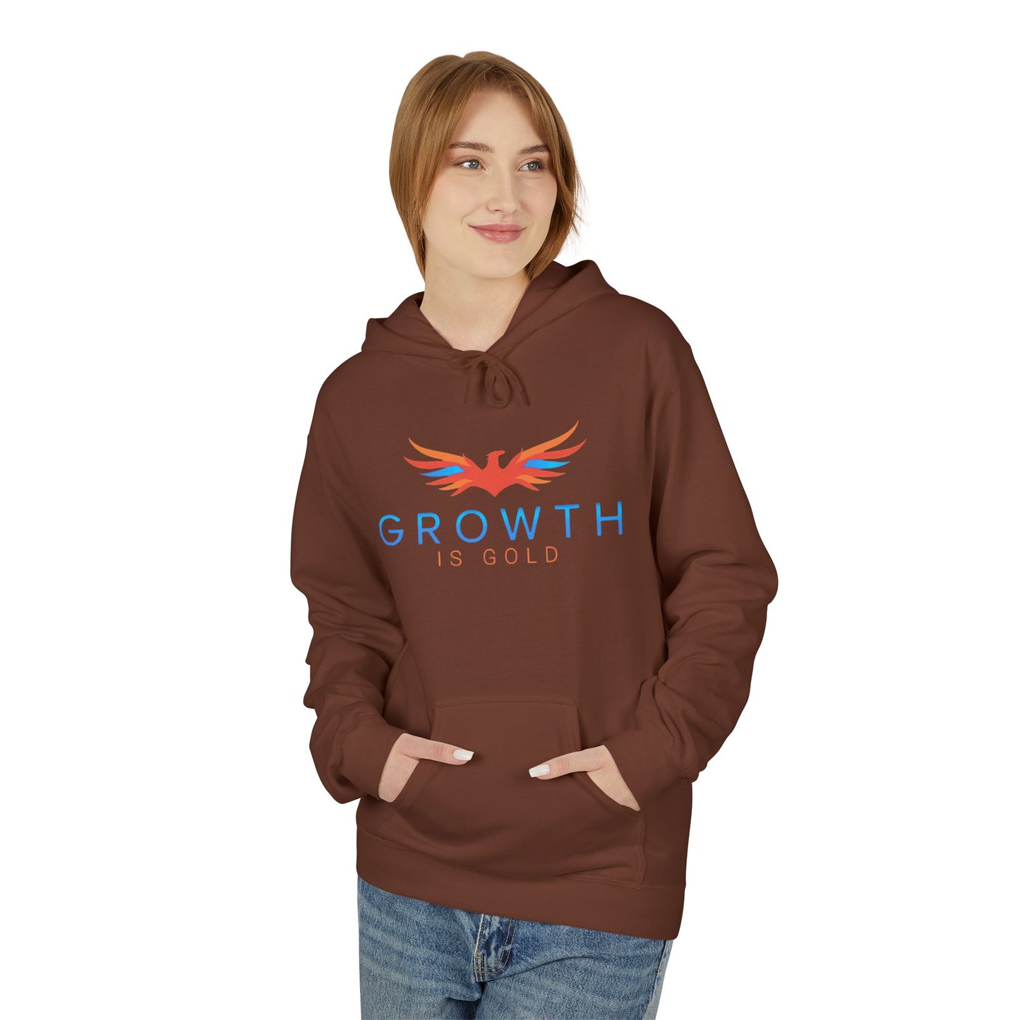 Growth Is Bold Hoodie — Inspirational Phoenix Graphic Hoodie
