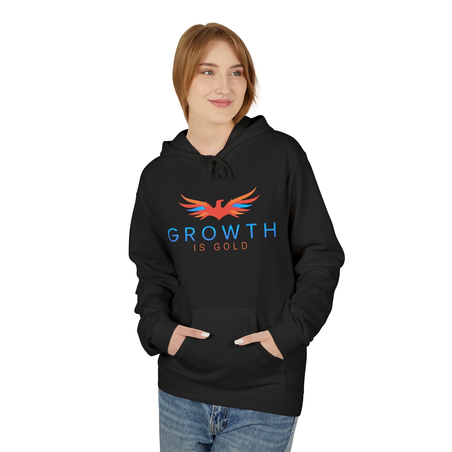 Growth Is Bold Hoodie — Inspirational Phoenix Graphic Hoodie