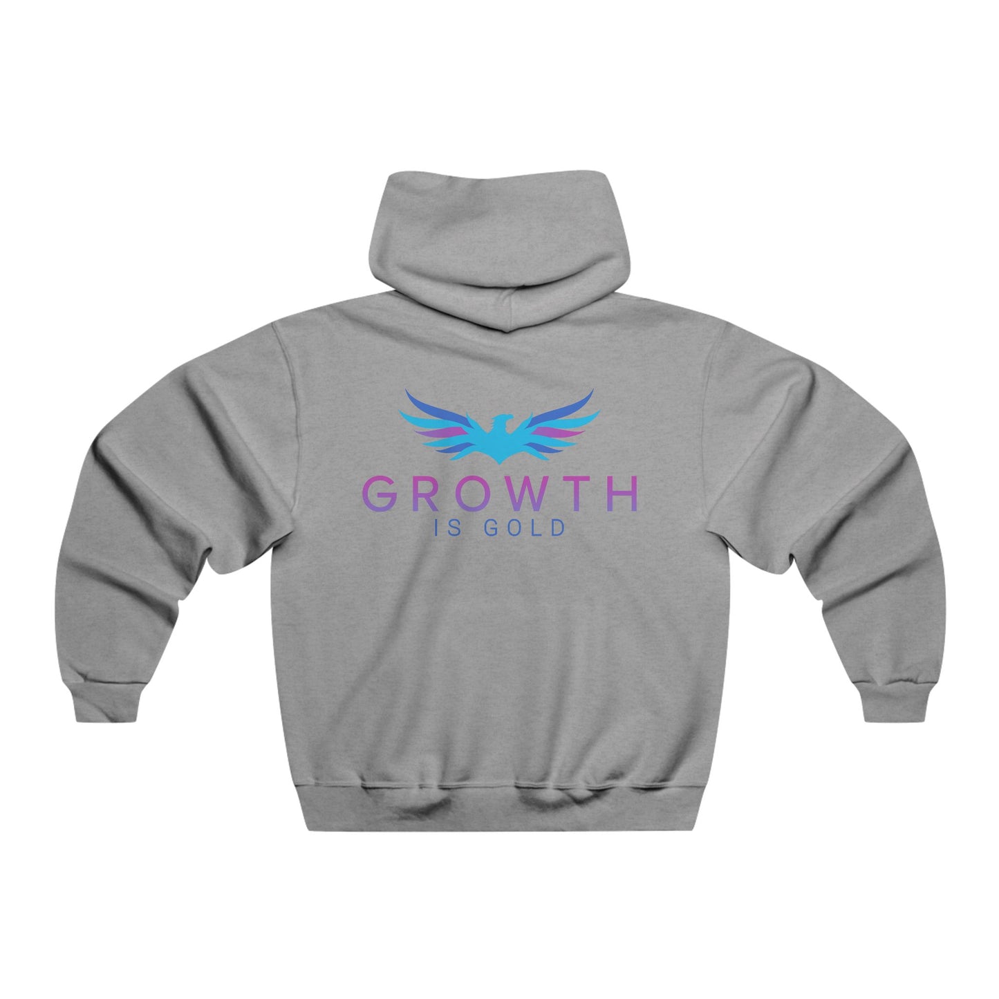 Men's Inspirational Growth Hoodie | Motivational Sweatshirt for Men | Fitness Apparel | Gift for Him | Casual Comfort Wear