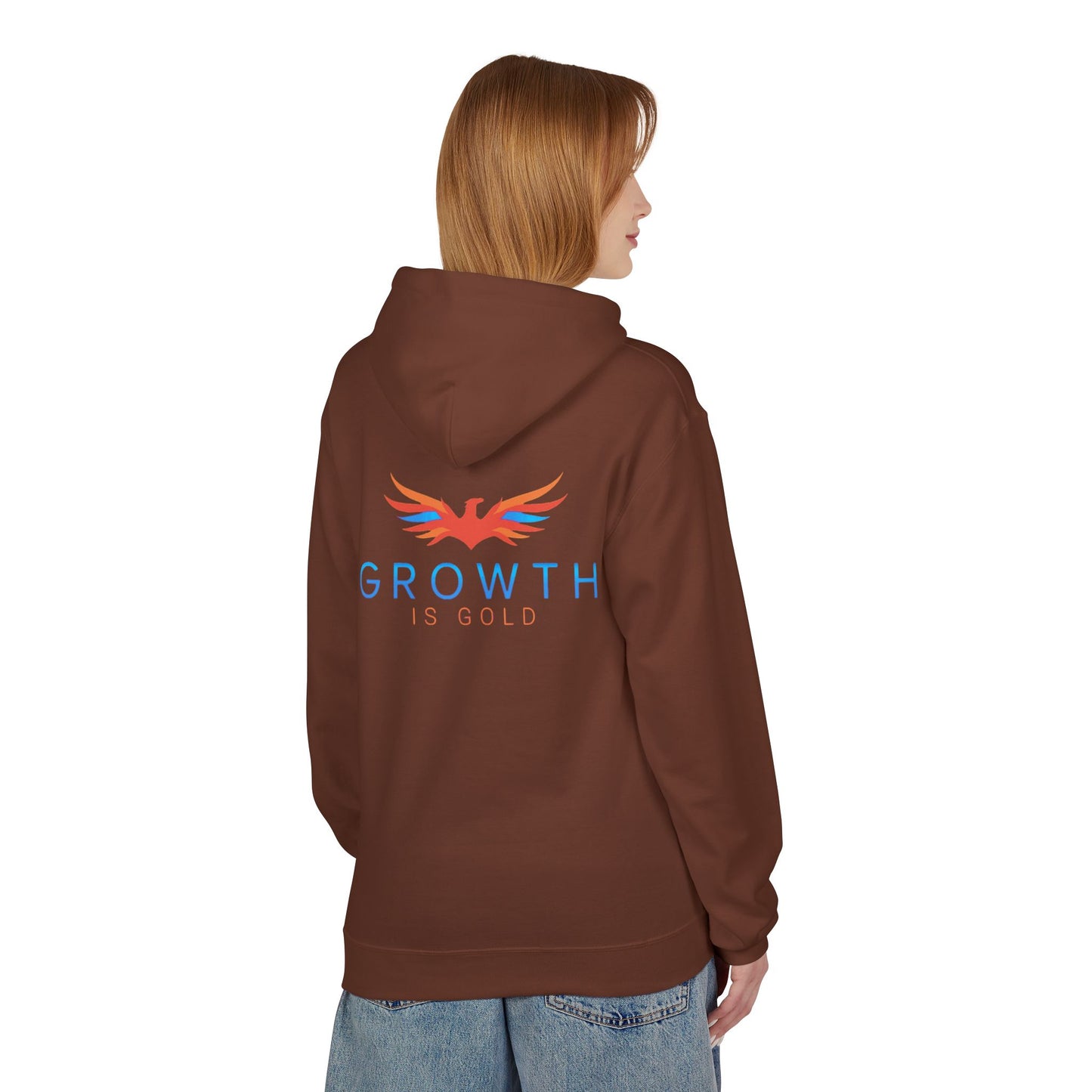 Growth Is Bold Hoodie — Inspirational Phoenix Graphic Hoodie
