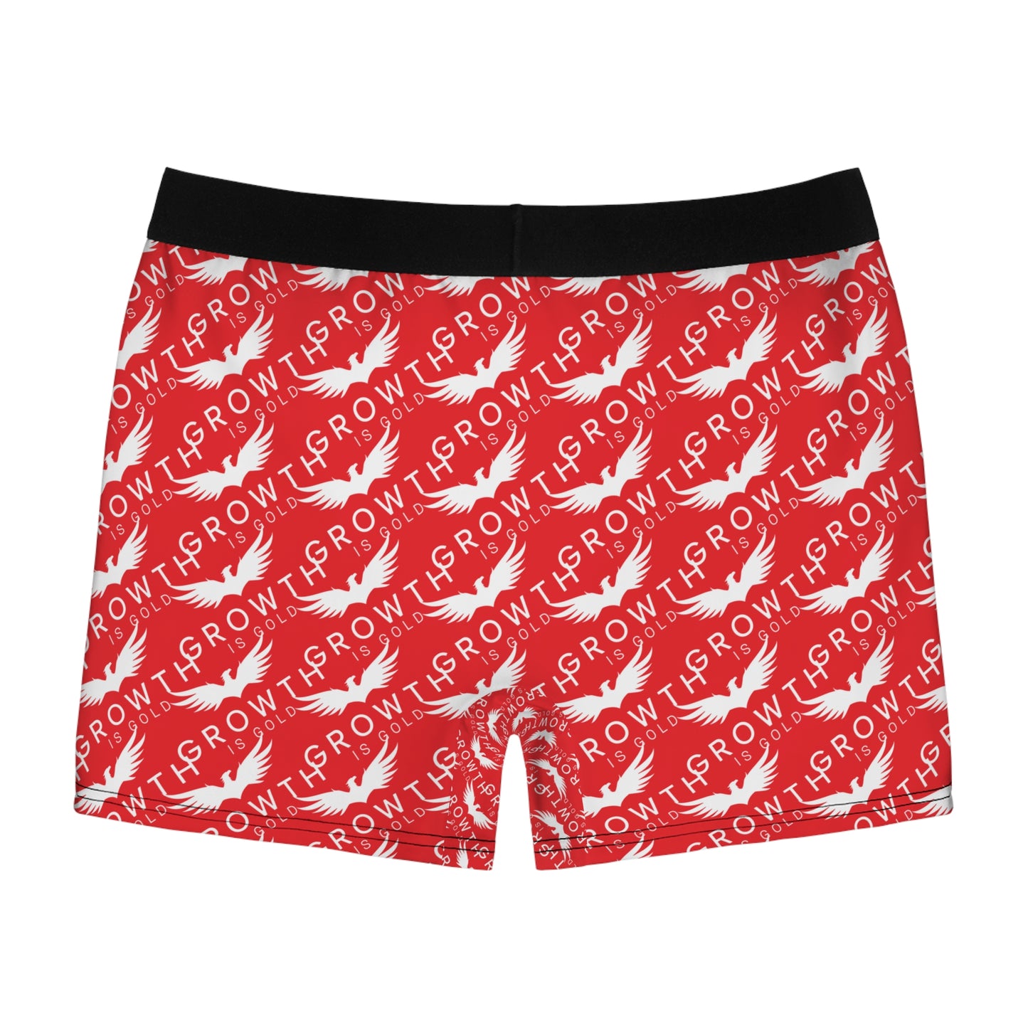 Grow Your Confidence Men's Boxer Briefs, Funny Underwear, Gift for Him, Colorful AOP Design, Comfortable Everyday Wear, Unique Men's Fashion