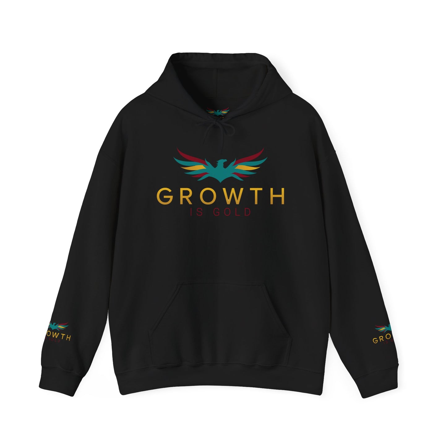 Growth is Gold classic Unisex Hooded Sweatshirt | Colorful Inspirational Hoodie for Motivation, Gift for Friends, Cozy Apparel, Casual Wear