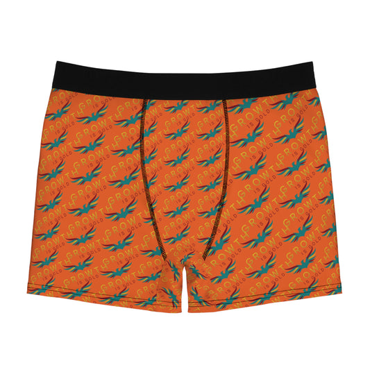 Grow Your Confidence Men's Boxer Briefs, Funny Underwear, Gift for Him, Phoenix Design, Comfortable Everyday Wear, Unique Men's Fashion
