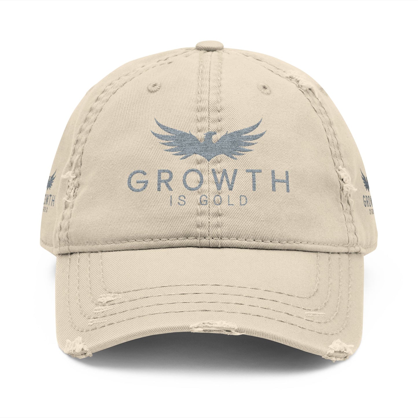Distressed GROWTH IS GOLD Hat with Inspirational Embroidery - Vintage Cap for Growth Lovers, Casual Style, Gift for Friends, Everyday Use, [...]