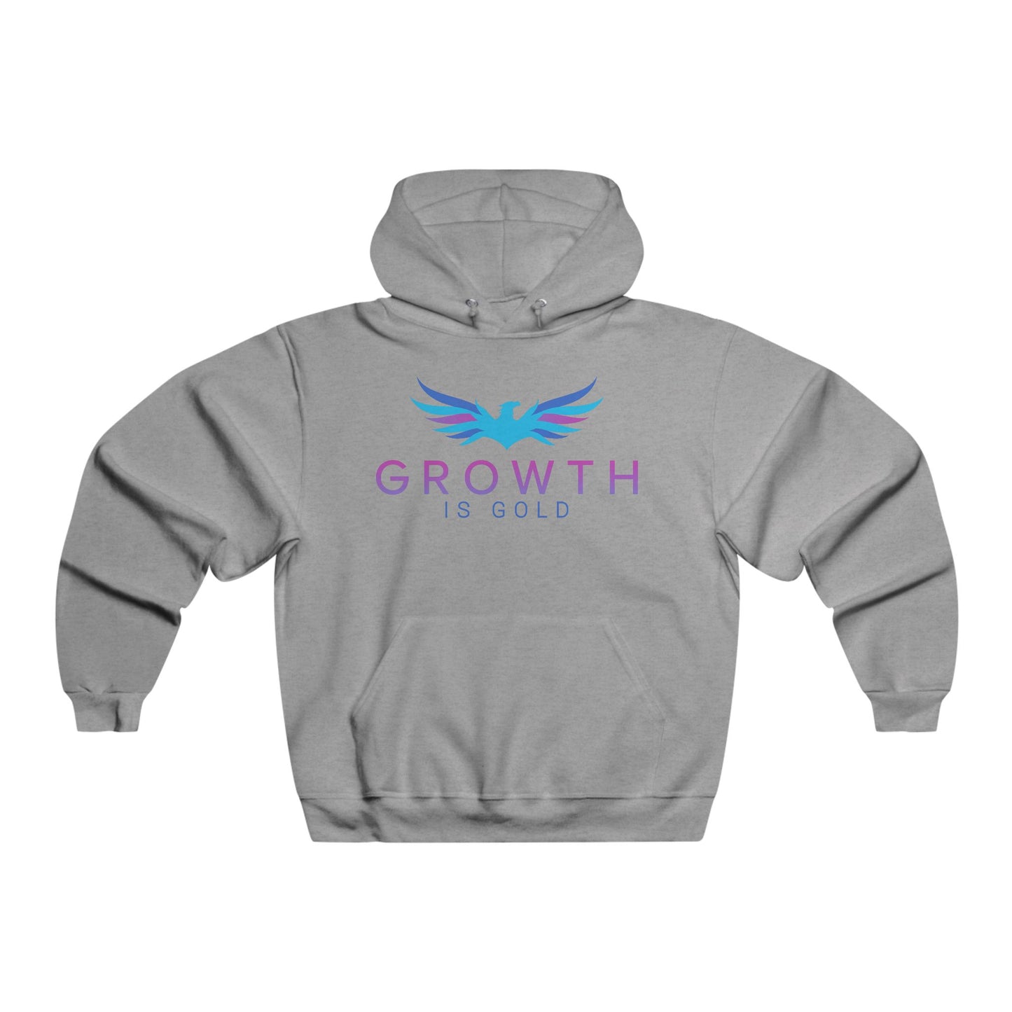 Men's Inspirational Growth Hoodie | Motivational Sweatshirt for Men | Fitness Apparel | Gift for Him | Casual Comfort Wear