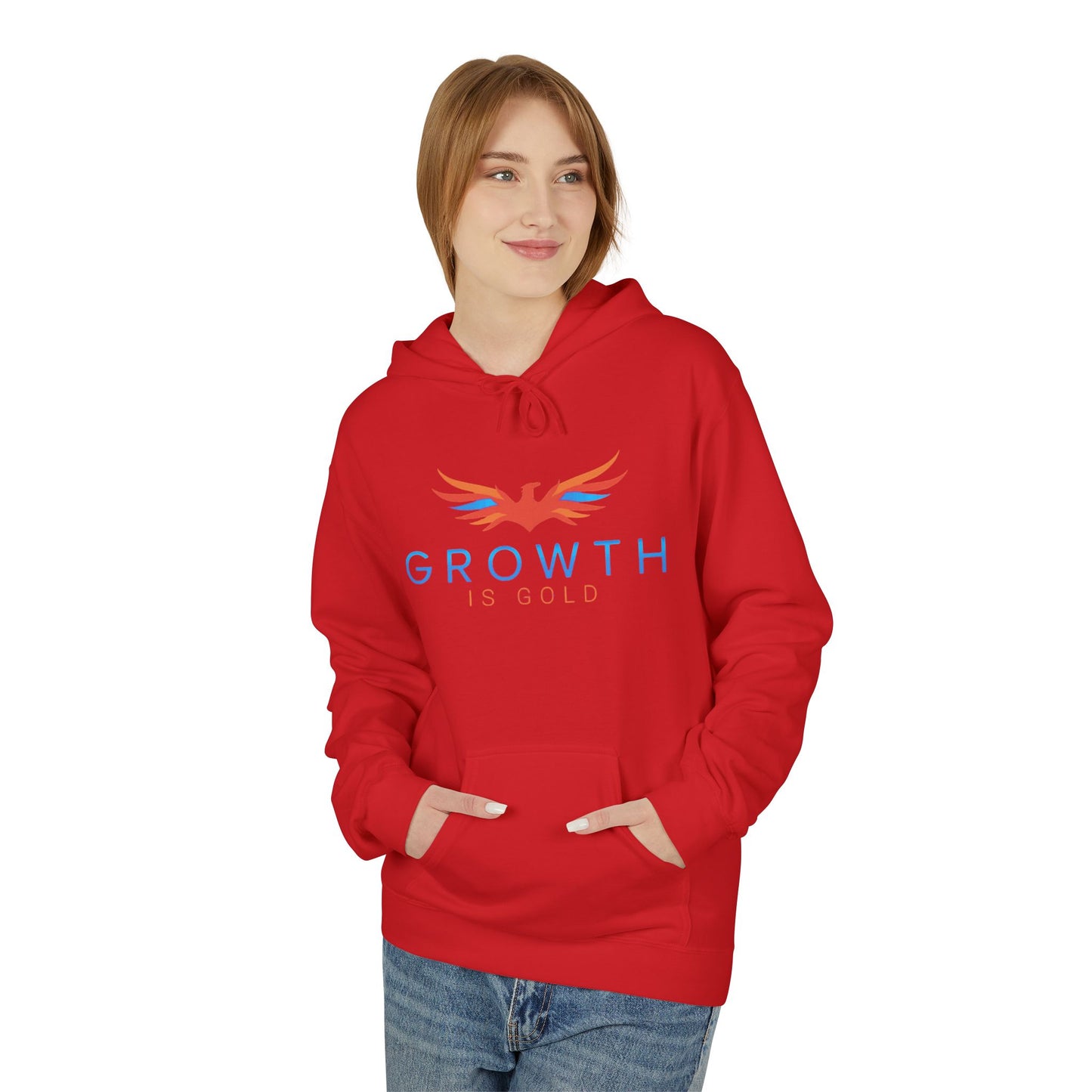 Growth Is Bold Hoodie — Inspirational Phoenix Graphic Hoodie
