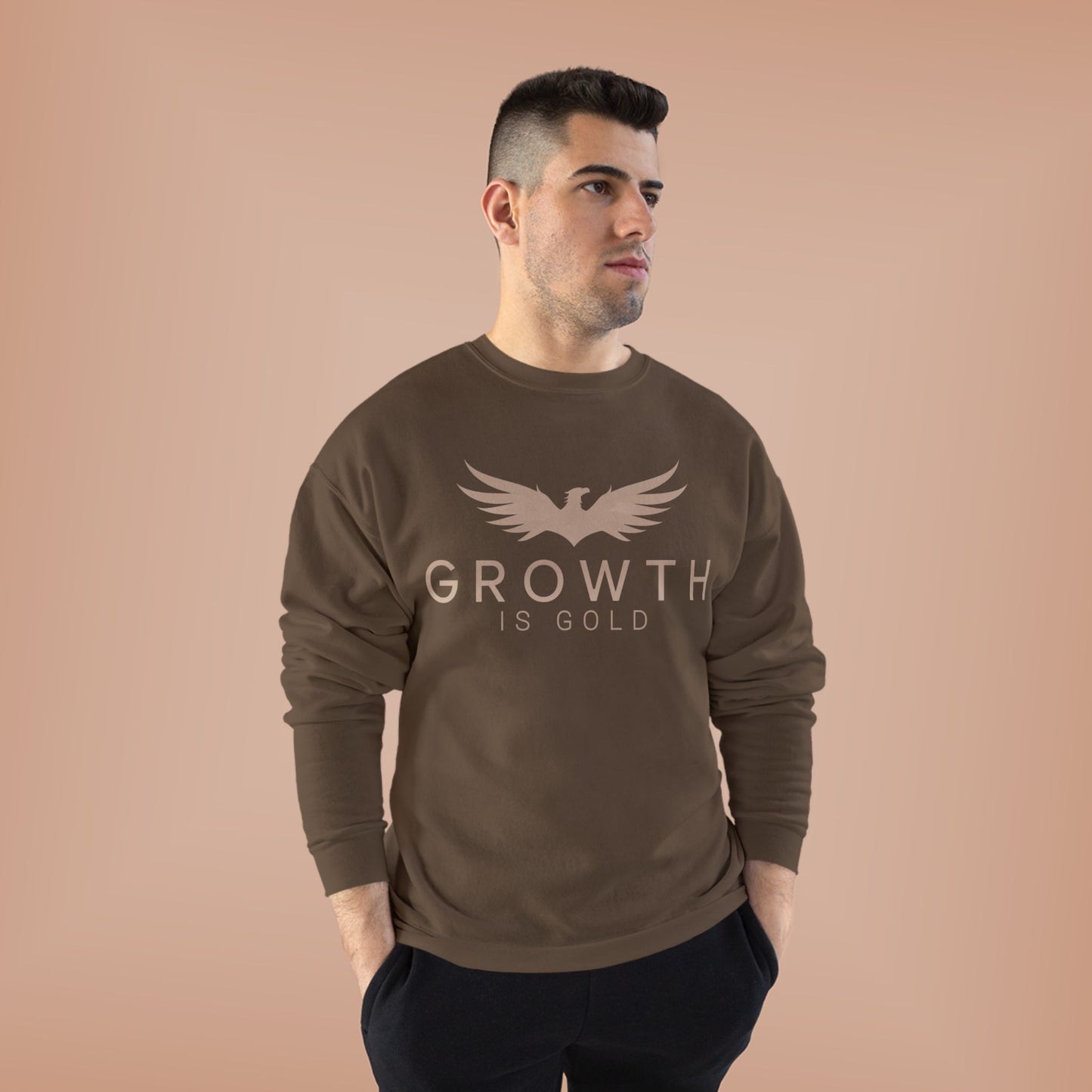 Growth is Gold Unisex EcoSmart Crewneck Sweatshirt | Inspirational Gift, Eco-Friendly Apparel, Motivational Wear, Casual Comfort, [...]