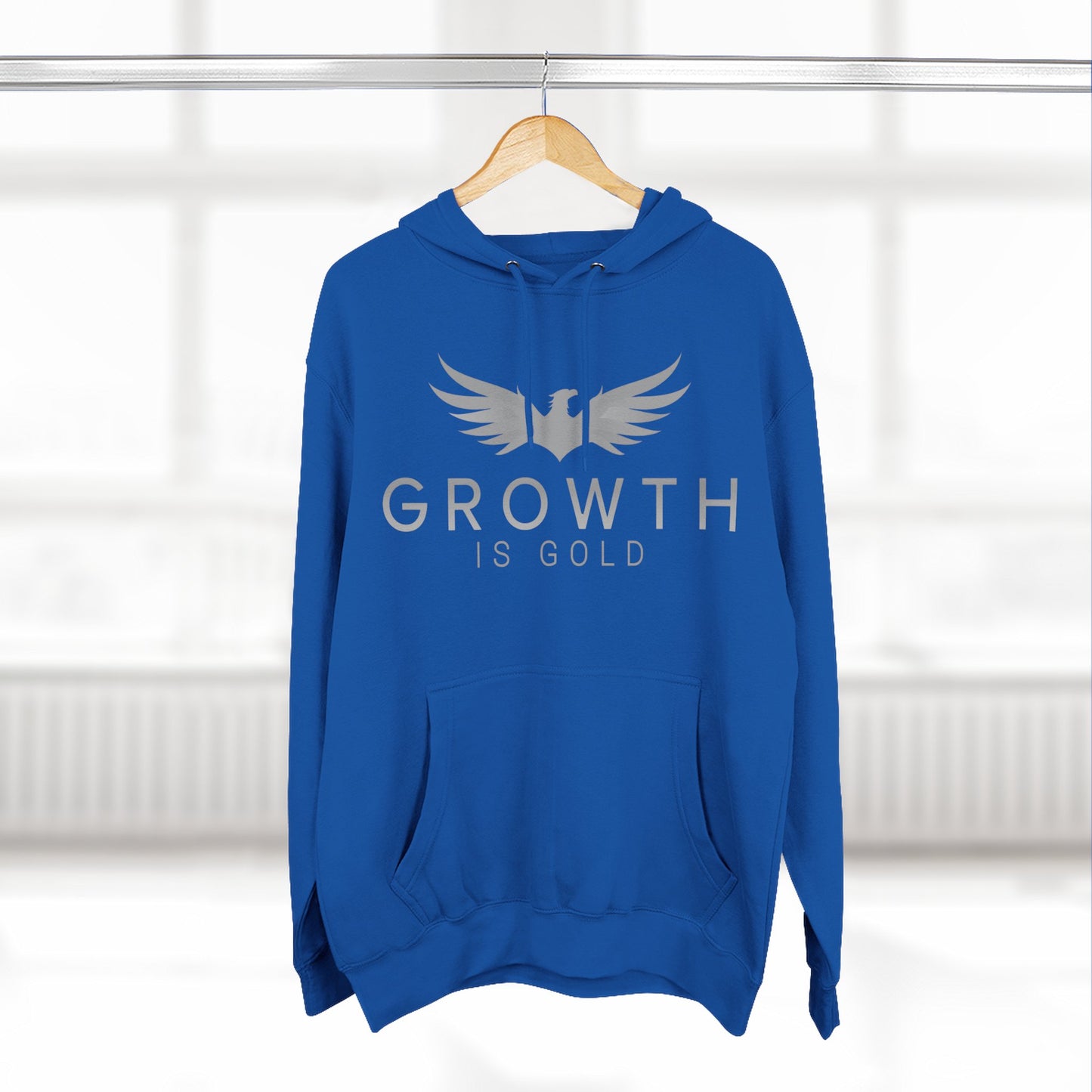 Inspirational Fleece Hoodie - Growth is Gold, Cozy Apparel, Motivational Gift, Unisex Clothing, Perfect for Any Occasion