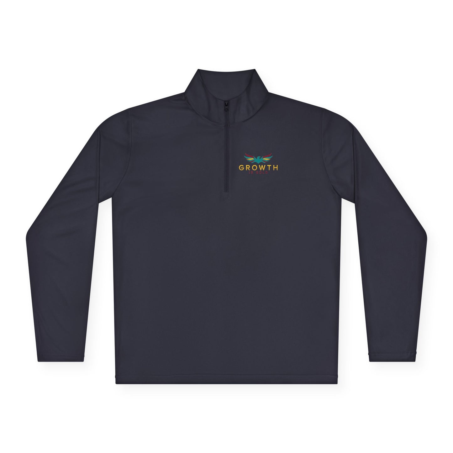 Growth is Gold Unisex Quarter-Zip Pullover - Stylish Activewear for Growth Mindset Enthusiasts, Perfect for Everyday Wear, Gifts, Motivation