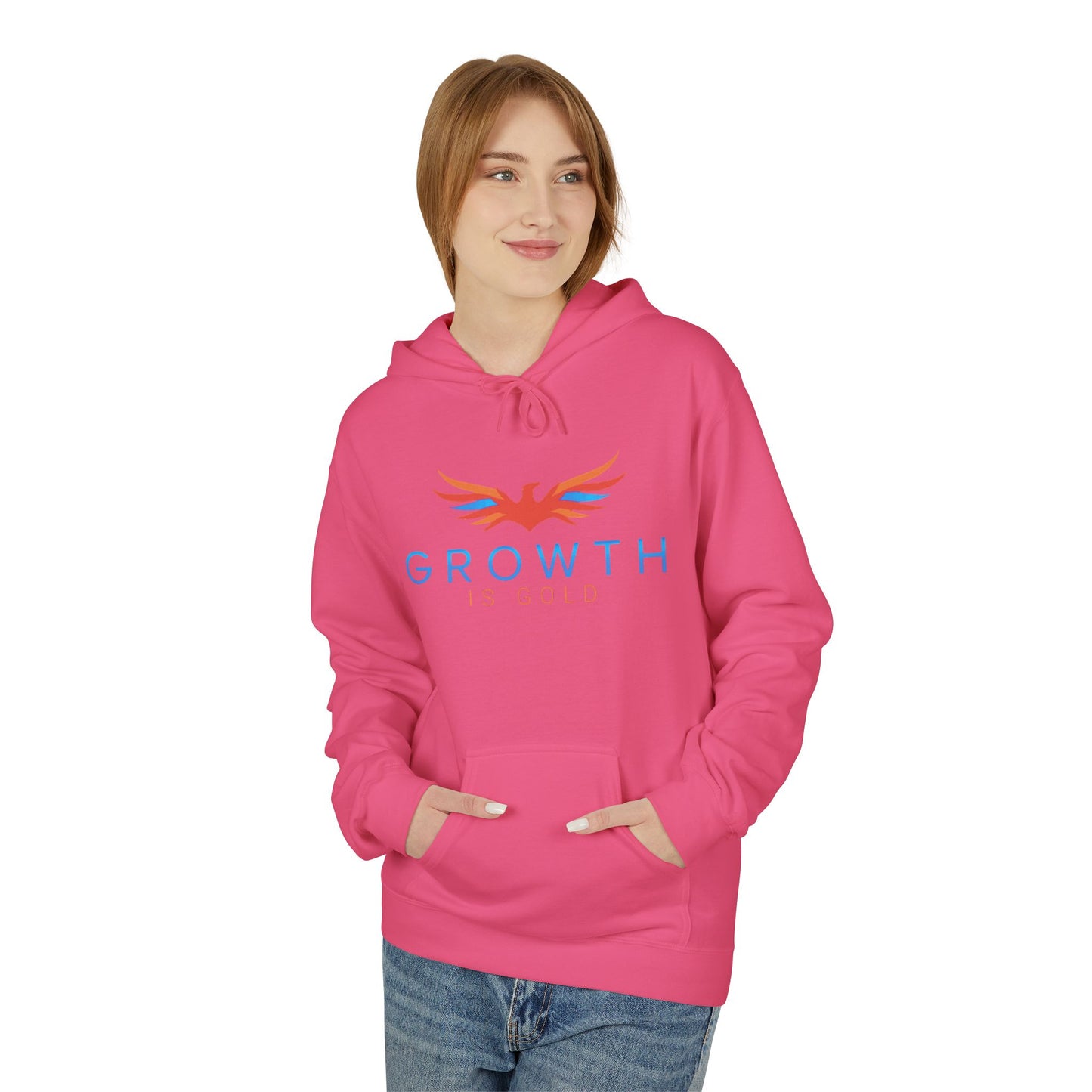 Growth Is Bold Hoodie — Inspirational Phoenix Graphic Hoodie